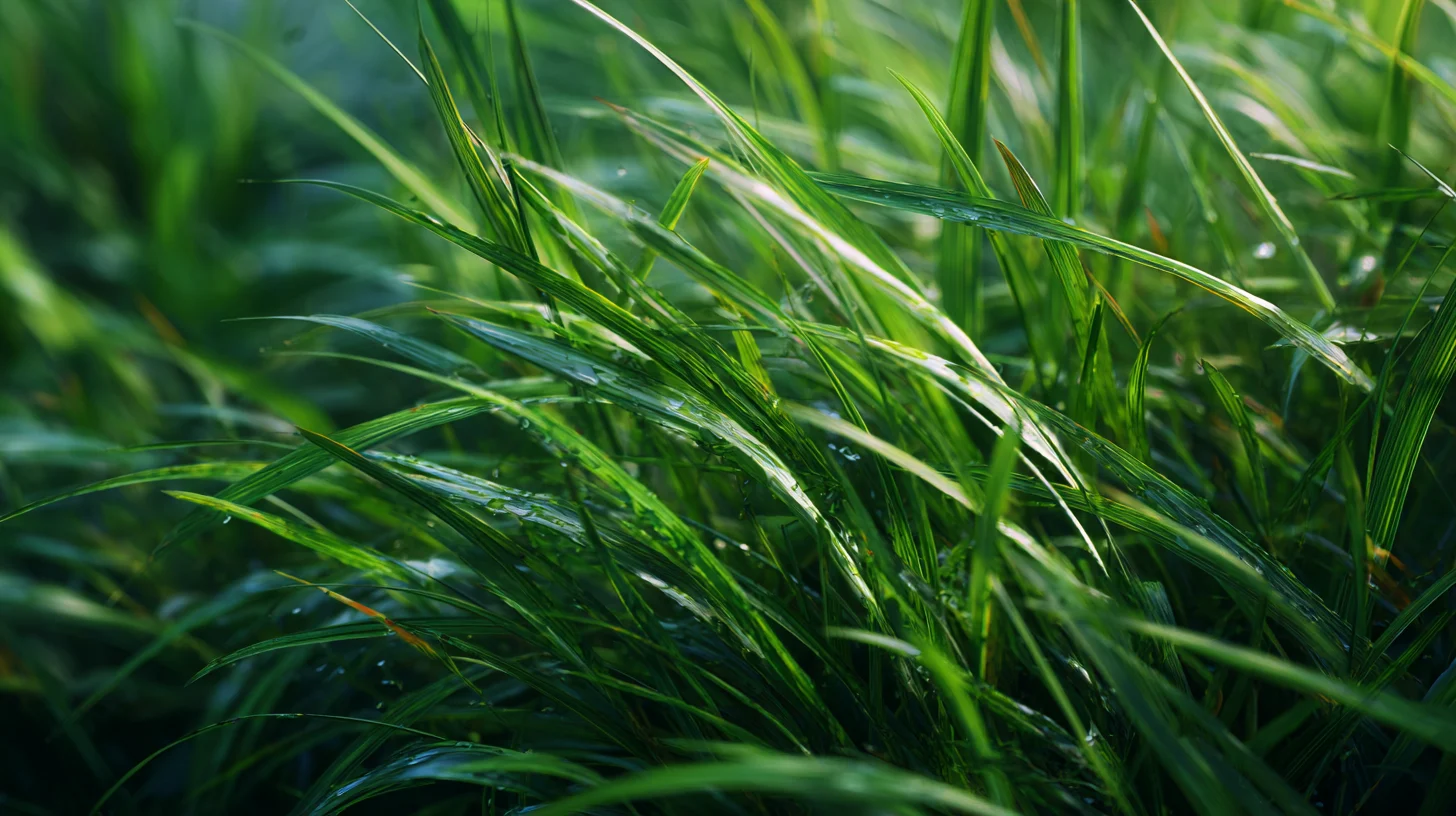 Green grass closeup