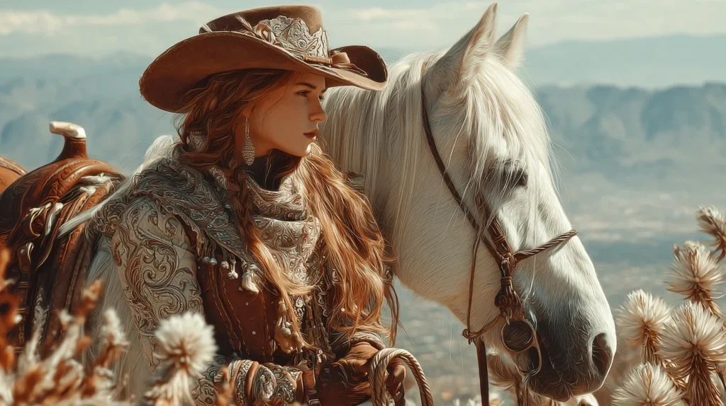 Aerialyn and a white stallion